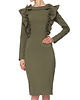 sukienki midi damskie Sukienka khaki YY100062_RAL6007 5