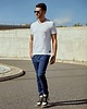 t-shirty męskie T-shirt bawełniany SLIM biały 1