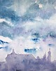 obrazy Akwarela Kraków za mgłą oryginalny obraz 300g A3 30x42 cm 2