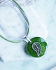 srebrne naszyjniki LEAF IN RESIN , unikatowy naszyjnik srebrny 1