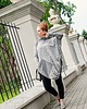 bluza bez kaptura damska Bluza damska tunika luźna asymetryczna print 4