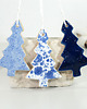 ozdoby choinkowe Ceramiczne choinki - komplet ozdób choinkowy 5