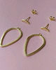 kolczyki pozłacane Kolczyki DOUBLE RINGS, srebro 925 pokryte 24K złotem 1