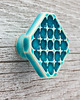 gałki do mebli Ceramiczna gałka do mebli turkusowa, wz.8, ręcznie robiona 3