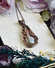 wisiory Miedziany wisiorek wire wrapping z unakitem 2