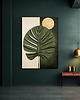 obrazy Geometryczna monstera - Obraz na płótnie - Druk, Blejtrama - Loft #80 1
