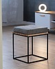 pufy do siedzenia Pufa, stolik Korfu loft drewno, metal czarna 1