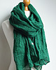 szale damskie Szalik lniany damski, lniany szal na jesień, ZIELONY 3