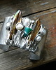 bransoletki wire wrapping Brązowy  liść  - BRANSOLETA MANKIET  CUFF 2