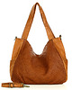 torby na ramię Torba damska shopper ze skóry plecionej - MARCO MAZZINI brąz camel 1
