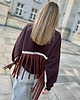 bluza bez kaptura damska Hot Chocolate / bawełniana bluza boho w kolorze gorzkiej czekolady 3