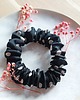 gumki do włosów Scrunchie gumka do włosów jedwabna Dottie black czarna groszki kropki S,M,L 4