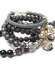 bransoletki z kamieni naturalnych Black and grey /05-12-21/  - set 1