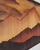 obrazy Obraz z drewna 3D. Pejzaż górski. Mozaika drewniana dekoracja na ścianę 5