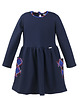 sukienki dla dziewczynki Granatowa sukienka z kieszeniami 2