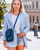 torebki mini Skórzana torebka etui na telefon niebieska - Pheobe 5