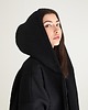 bluza z kapturem damska Bluza rozsuwana oversized czarna z kapturem 3