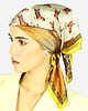 apaszki Apaszka chusta na głowę z jedwabiu Cavalli - pomarańcz i brąz 3