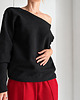 bluza bez kaptura damska Oversize Czarna Max 1