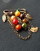 broszki Broszka niezwykła na agrafce w modnym stylu Boho handmade w kolorach jesieni 8