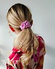 gumki do włosów Gumka jedwabna, scrunchie, frotka pudrowy róż MIDI 2