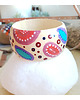 bransoletki drewniane 4709 ręcznie malowana bransoletka boho 4
