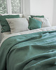 koce i narzuty Lniana Narzuta EUCALYPTUS GREEN 1