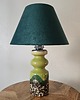 lampy stołowe Zielona lampa ceramiczna VEB Haldensleben 1