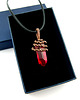 wisiory Wisiorek wire wrapping z malinowym kwarcem 1