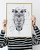 plakaty Sowa Harry'ego Pottera - plakat sowa geometria 1