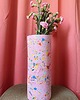 wazony Wazon na duże kwiaty, różowy, kolorowe lastryko, wys. 30 cm 1