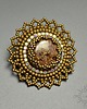 broszki Fleur de bronzite, broszka z bronzytem, beading 2