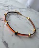 chokery Choker ze skóry Savage Leather - pomarańczowy 5