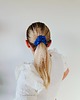 gumki do włosów Gumka jedwabna, scrunchie, frotka royal blue MIDI 1