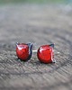 kolczyki ceramiczne Małe Kocie Główki "Czerwony Mruk" kolczyki ceramiczne 2