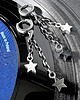 kolczyki srebrne Srebrne kolczyki mini Gwiazdki Rockstar, black and white 3