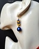 kolczyki szklane Hematytowe szewrony urocze długie modne kolczyki w stylu boho handmade 1