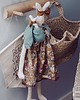 lalki Ręcznie szyty króliczek z maluchem Vintage Roses 3