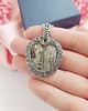 wisiory Naszyjnik Agat Crazy Lace stal chirurgiczna wisiorek handmade wirewrapping 4