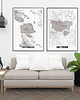 plakaty Amsterdam mapa plakat  50x70 cm / A3 / A4 6
