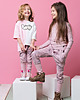 t-shirty dla dziewczynki Różowa=biały t-shirt LUIS 2