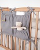 akcesoria do łóżeczek Lniany organizer na łóżeczko - true gray 3