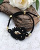 bransoletki soutache Bransoletka sutasz z hematytem regulowana czarna asymetryczna lekka 2