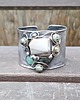 bransoletki wire wrapping Zielenie i szarości - bransoletka regulowana 4