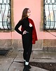 opaski do włosów Elegancka różowa opaska  twist z wełny merynosa 5