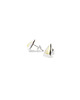kolczyki srebrne Kolczyki srebrne TRI midi AMBER / glossy silver earrings 2