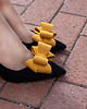 klipsy do butów Klipsy do butów Coquet - Kokardy 3D / Mustard 3
