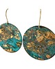 kolczyki z miedzi Kolczyki Błękitna planeta  4 cm 1
