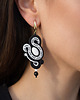 kolczyki soutache Czarno-białe kolczyki soutache 1
