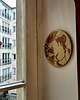 patery i talerze Kafel lub podkładka na cieple rzeczy wykonana na kremowej nakrapianej glinie 3
